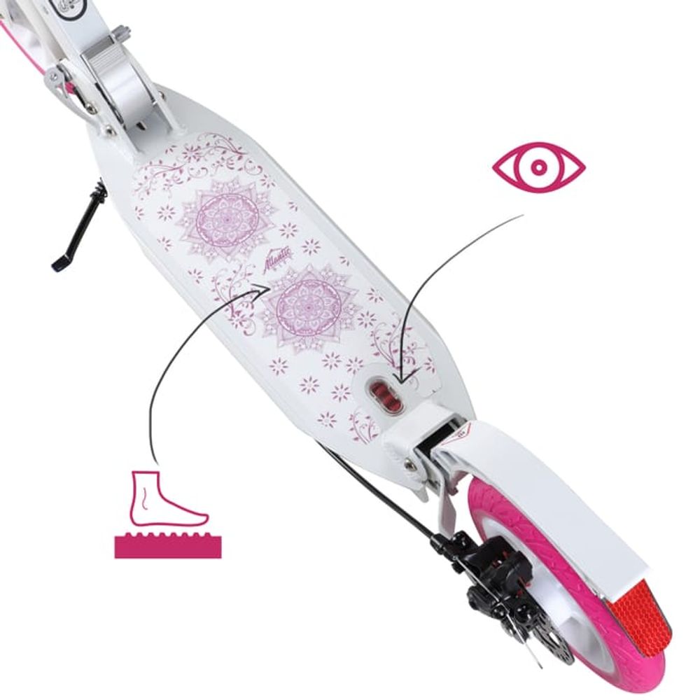 Sparkesykkel Mandala Hvit/Rosa