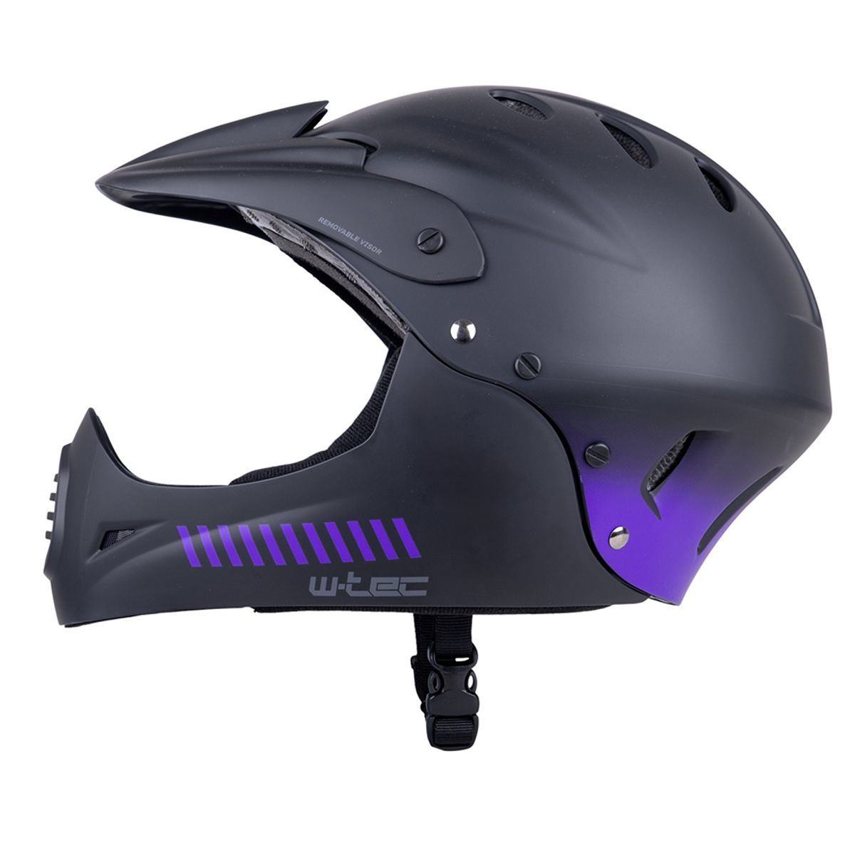 Downhill Helmet W-TEC Campanero Noir Violet