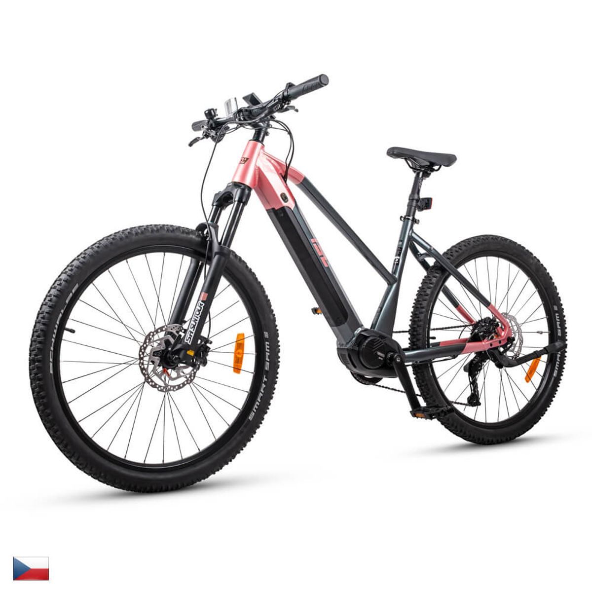 Dame Mountain E-Bike inSPORTline Asuki 630 Wh marine rose