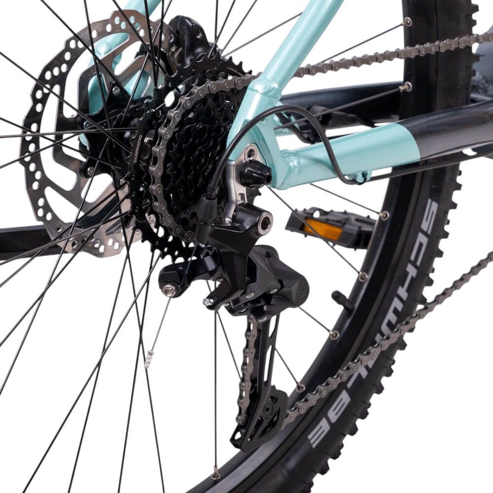 Dame Mountain E-Bike inSPORTline Asuki 630 Wh Aqua blue