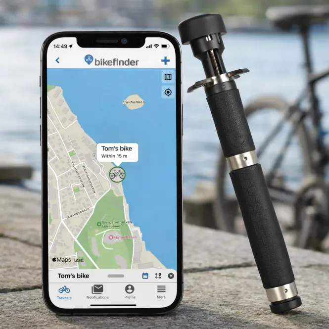 Hovedbilde BikeFinder Gen 2 sykkeltracker med GPS og ...