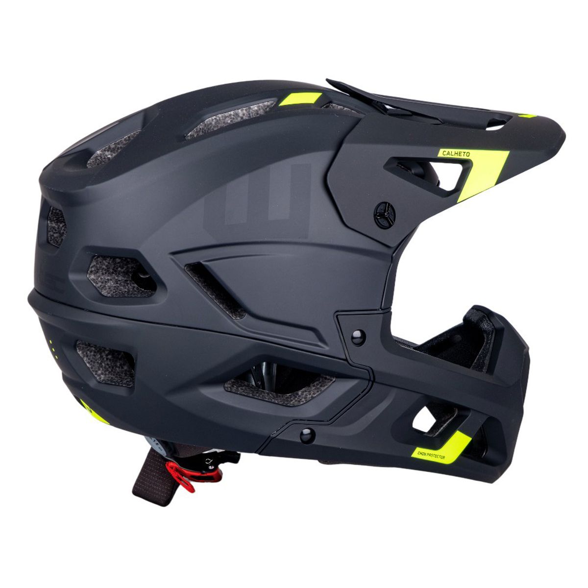 Downhillhjelm W-TEC Calheto Sort Neon | Lett Fullface Hjelm